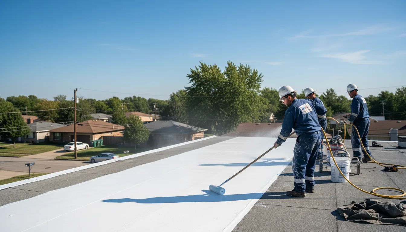 Commercial roof coating in Brandon, TX near me